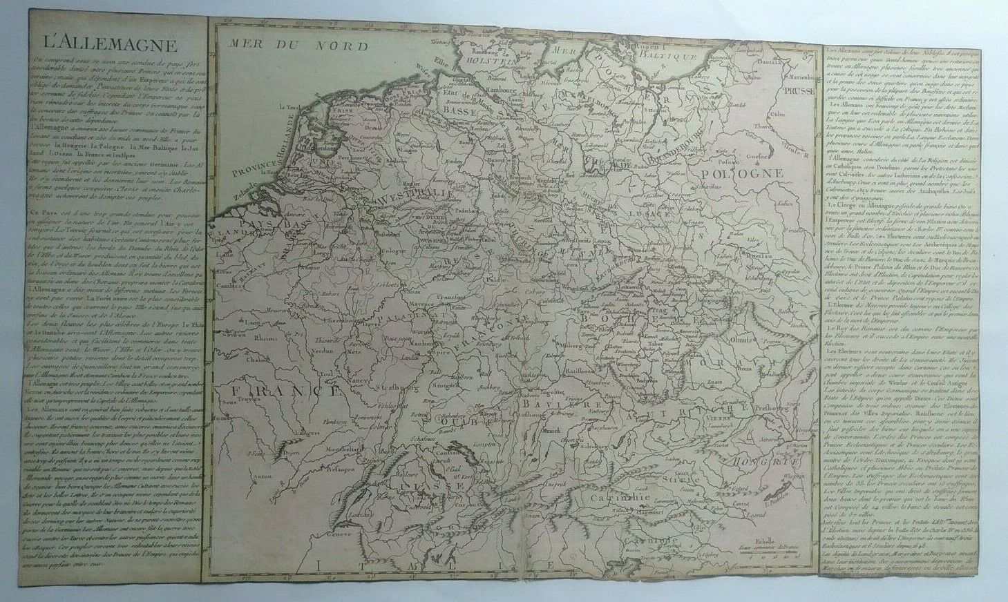 L Allemagne Pologne Carte Geographique Abbe Clouet Mondard 1769 Marche Dauphine
